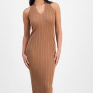 NWT BROWN Halter Sweater Dress